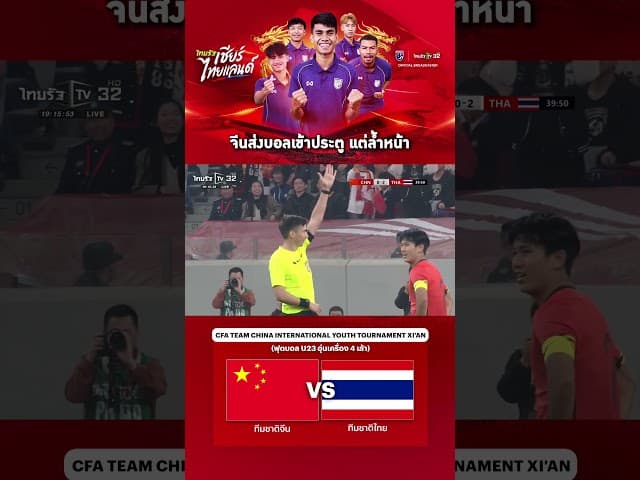 จีนส่งบอลเข้าประตู แต่ล้ำหน้า