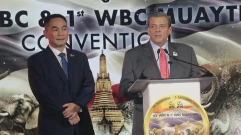 เริ่มแล้ว “ประชุมใหญ่ WBC – WBC MuayThai” “ธันว์ - ชัชชาติ - ฐาปนีย์” จับมือเปิดงาน