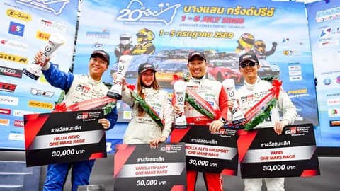 “มิย่า-สมิทธ์-โชคชัย-เคนทาโร” ซิ่งคว้าแชมป์ สนามแรก TOYOTA GAZOO Racing Thailand 2026