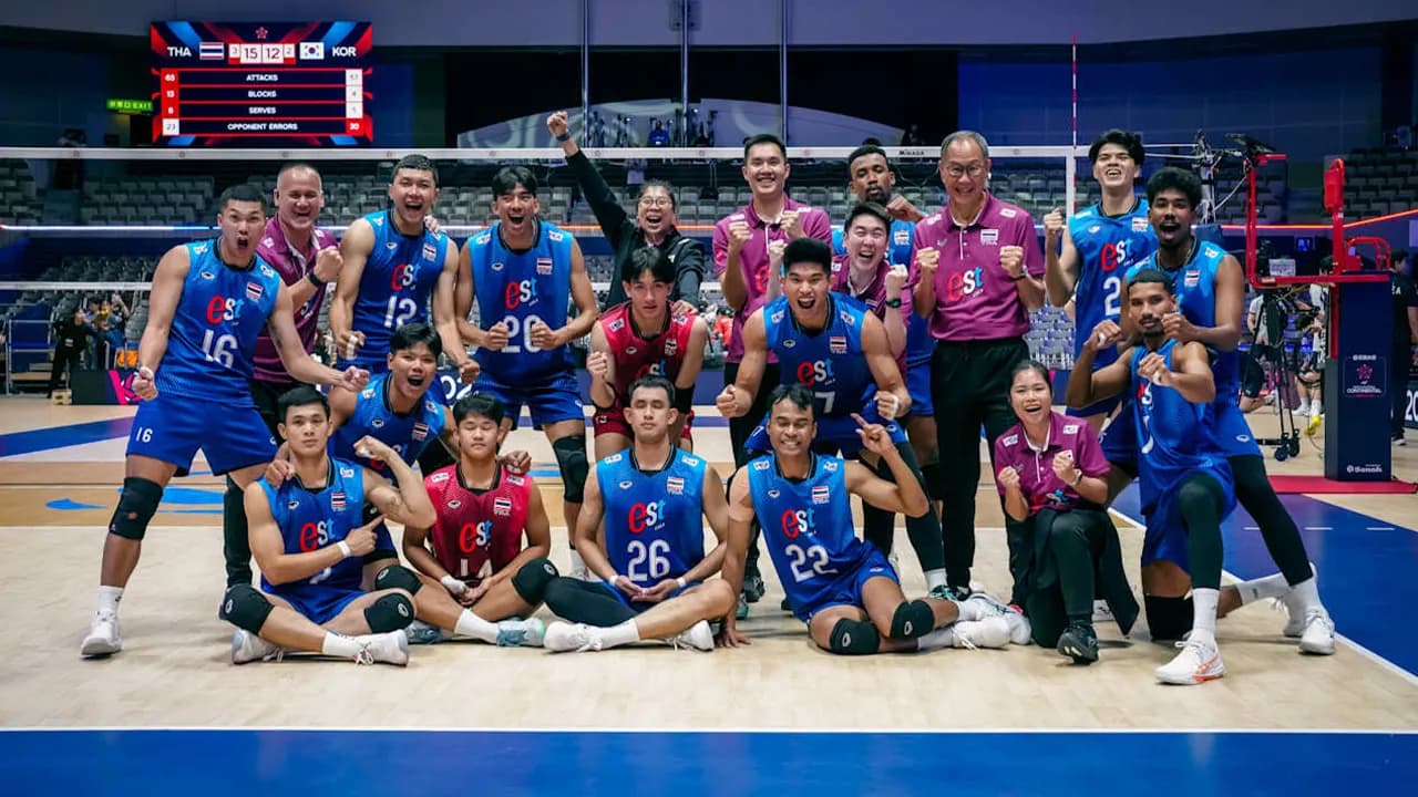 อันดับโลกวอลเลย์บอลชายไทยล่าสุด หลังชนะเกาหลีใต้ ศึกเอเชีย 2026 ทีมชาติไทย พุ่งขึ้นอีก